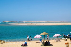 La lagune et la plage de Oualidia